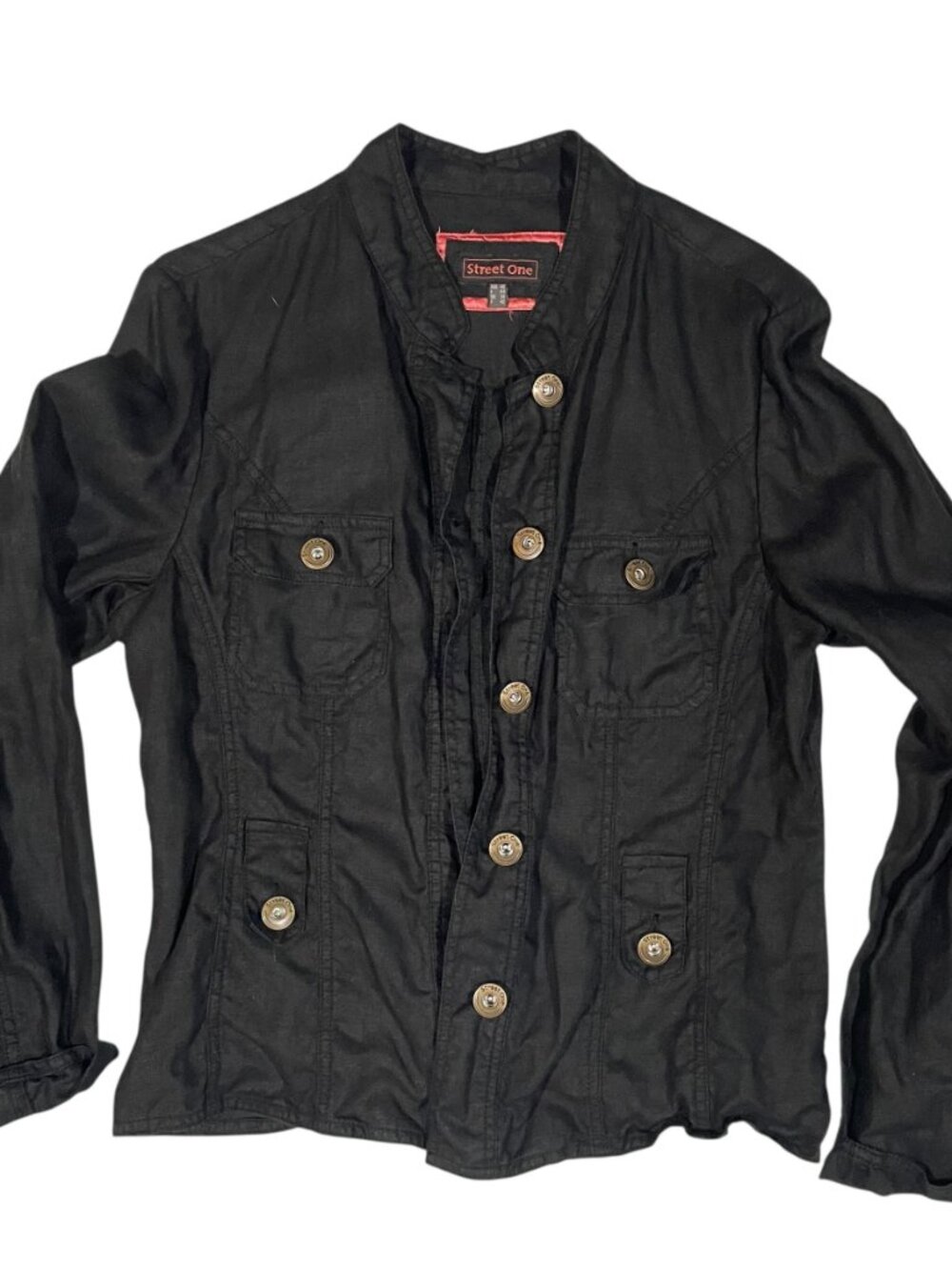 Street One Brand Jacket Button Front Pocket Detail